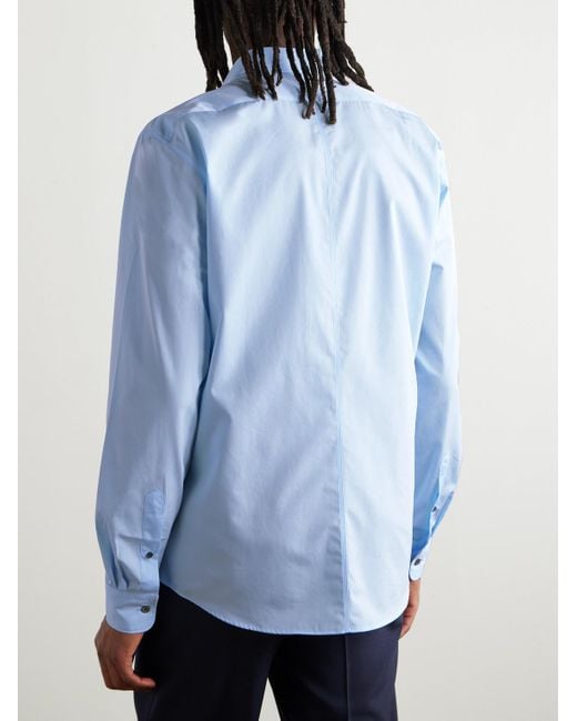 Dries Van Noten Blue Cotton-poplin Shirt for men