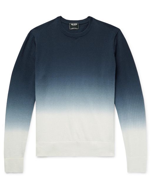 Todd Snyder Blue Dip Dye Sweater for men