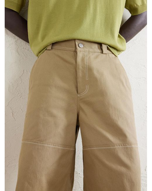 AMI Natural Worker Cotton-Canvas Bermuda Shorts for men