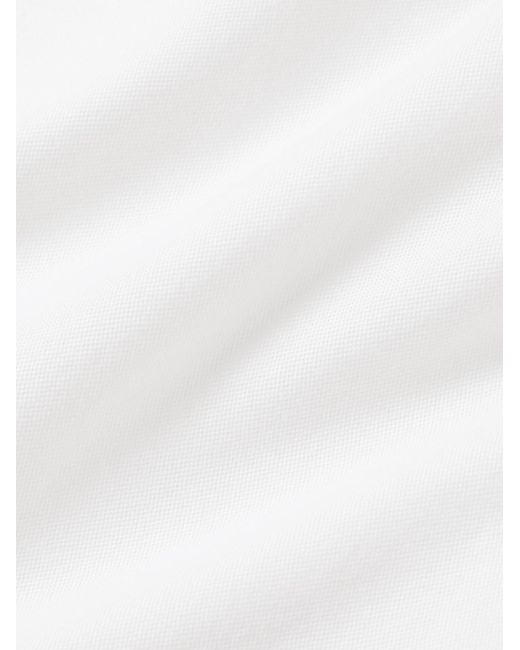 Loro Piana Oberteil aus Baumwoll-Piqué mit Polokragen in White für Herren