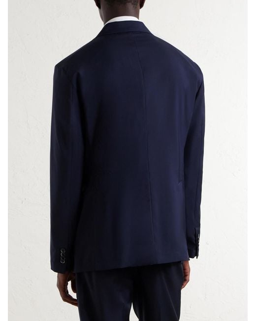 Barena Blue Virgin Wool Suit Jacket for men