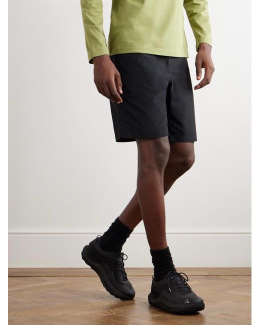 Roa Black Sella Leather And Mesh Sneakers for men