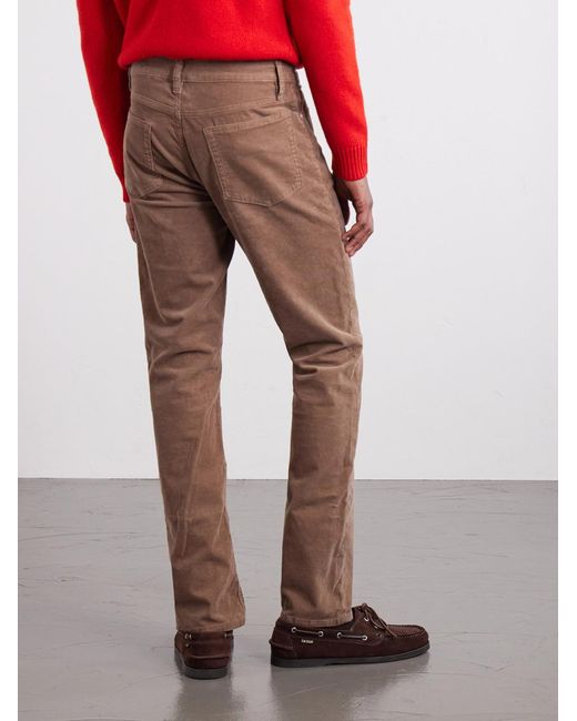 FRAME Natural Modern Straight-Leg Cotton-Blend Corduroy Trousers for men