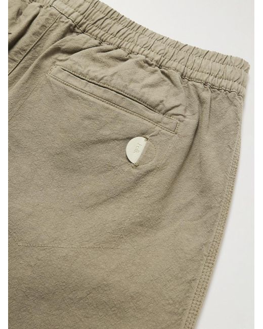 Folk Natural Drawcord Assembly Straight-Leg Linen And Cotton-Blend Canvas Trousers for men