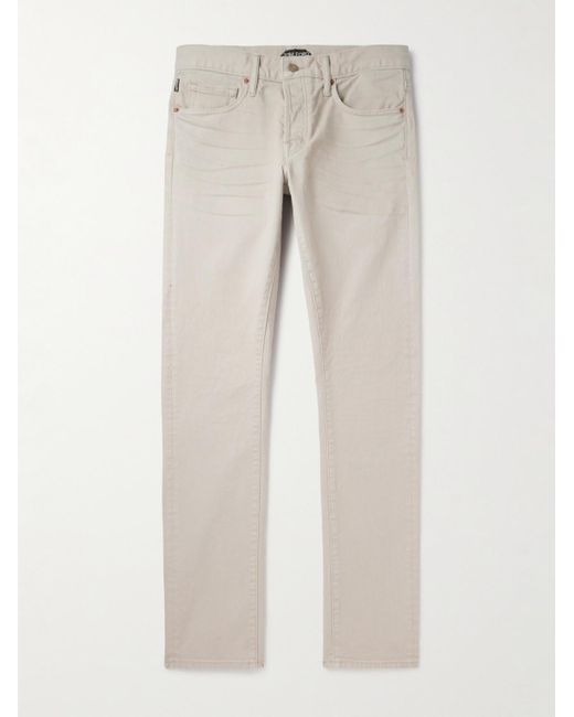 Jeans slim-fit di Tom Ford in Natural da Uomo