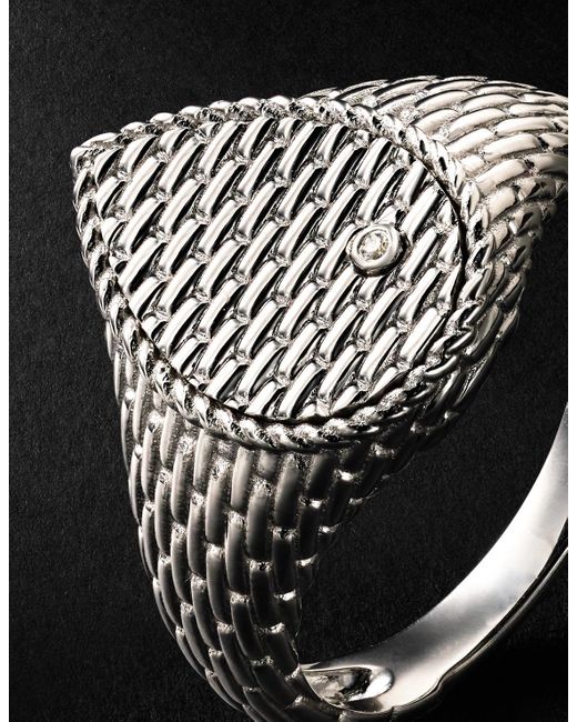 Yvonne Léon Black White Gold Diamond Ring for men