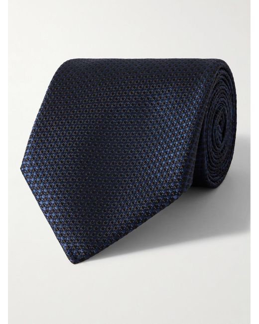 Cravatta in seta jacquard di Tom Ford in Blue da Uomo