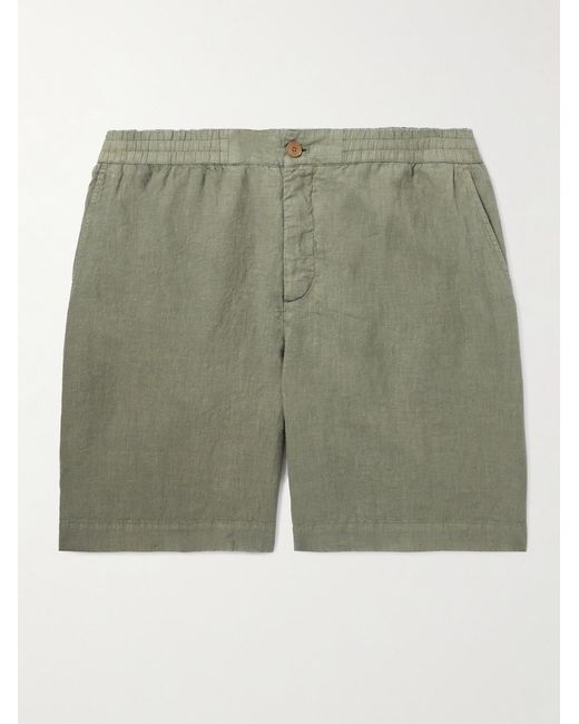 Mr P. Green Straight-Leg Linen Shorts for men