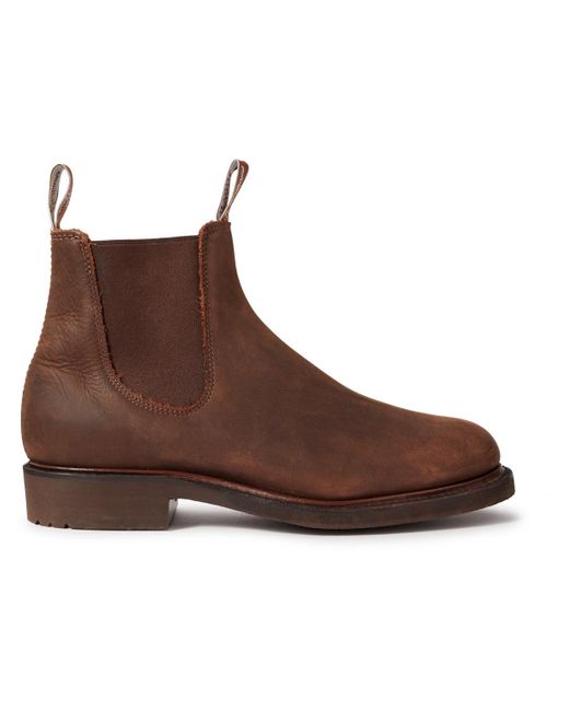 R.M.Williams Brown Comfort Goodwood Leather Chelsea Boots for men