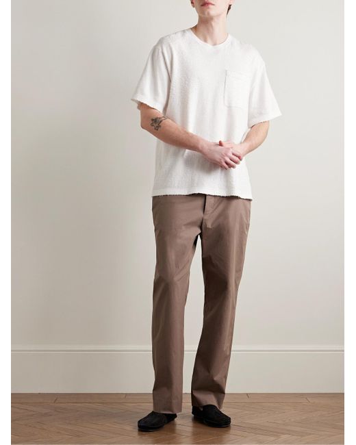 The Row White Paddy Brushed Cotton-Jersey T-Shirt for men