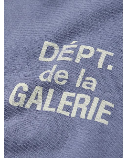 GALLERY DEPT. Blue Logo-print Cotton-jersey Hoodie for men