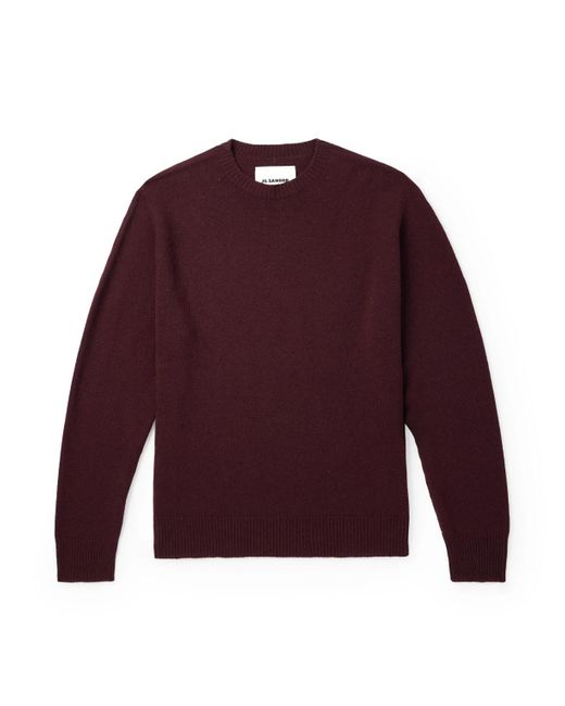 Jil Sander Red Merino Wool And Cashmere-Blend Sweater for men