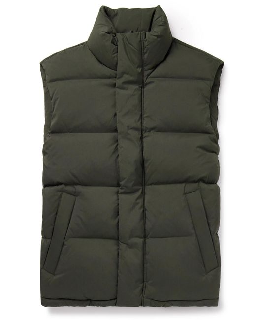 NN07 Green Matthew 8245 Quilted Recycled-Shell Down Gilet for men