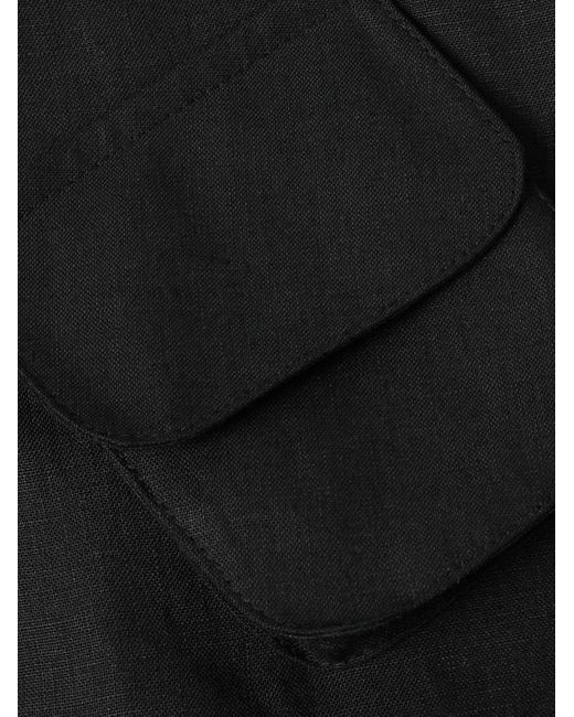 STÒFFA Black Linen Jacket for men