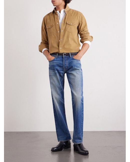 Tom Ford Natural Slim-Fit Cotton-Corduroy Shirt for men