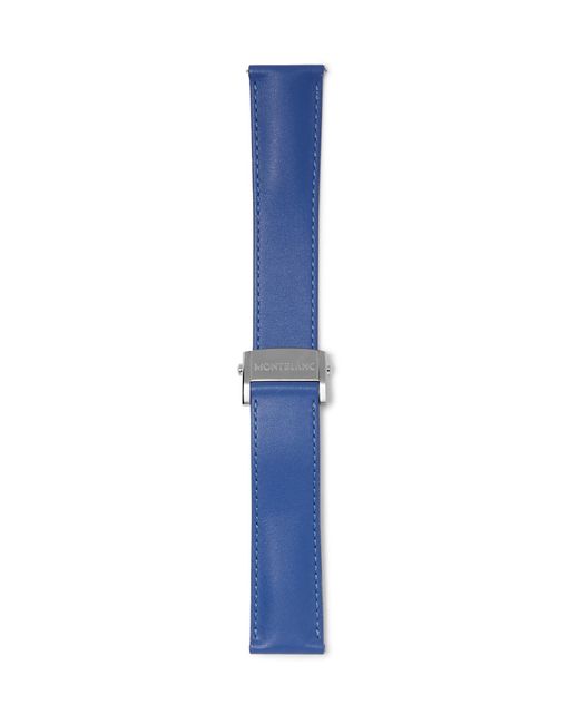 Montblanc Blue Summit Leather Watch Strap for men