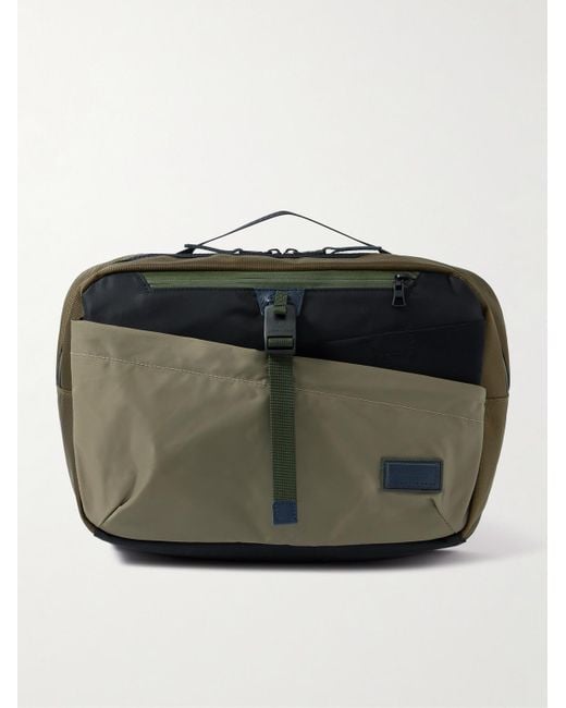 Master Piece Black Scramble Shell And Nylon Oxford Messenger Bag for men
