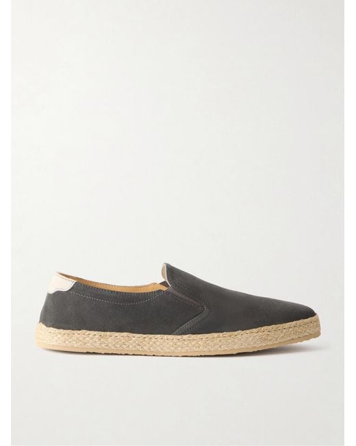 Brunello Cucinelli Gray Suede Espadrilles for men