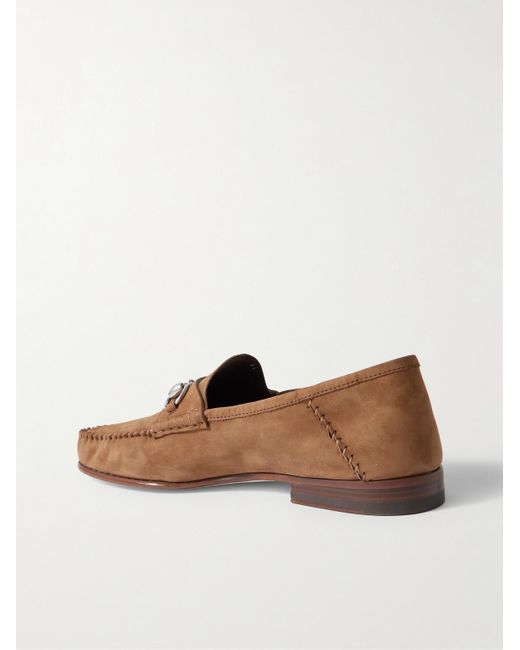 Gucci Brown Gigi Horsebit Suede Loafers for men