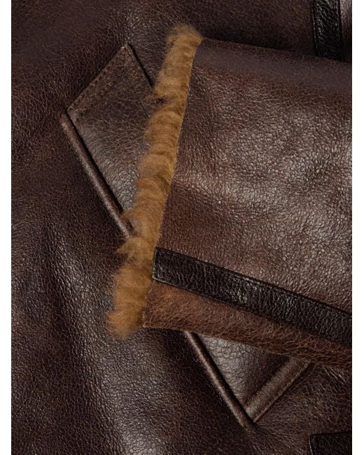 Vetements Brown Shearling Jacket for men