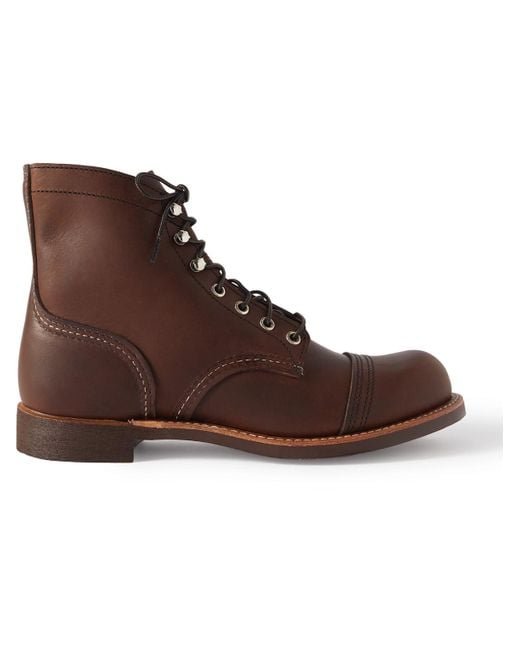 Red Wing Brown 8085 Iron Ranger Leather Boots for men