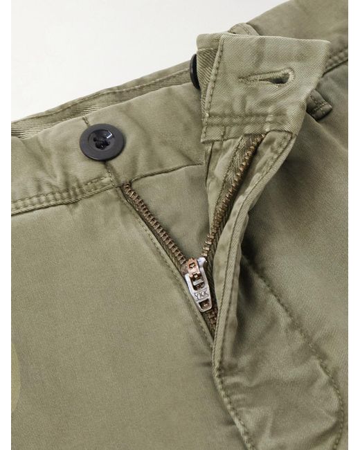 Slowear Green Slim-fit Tapered Stretch-cotton Gabardine Trousers for men