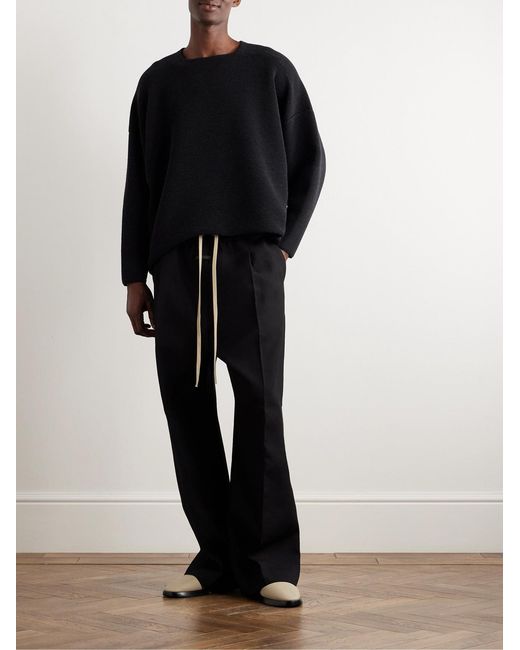 Fear Of God Black Ottoman Ribbed Wool Sweater for men