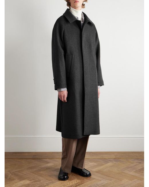 mfpen Black Installation Oversized Recycled-Wool Coat for men