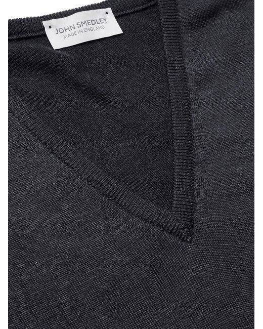 John Smedley Blue Hadfield Slim-Fit Merino Wool Sweater Vest for men