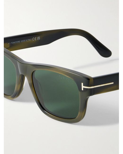 Tom Ford Green Smith Square-frame Tortoiseshell Acetate Sunglasses for men