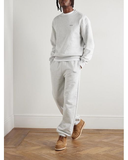 Aimé Leon Dore White Straight-Leg Logo-Print Cotton-Jersey Sweatpants for men
