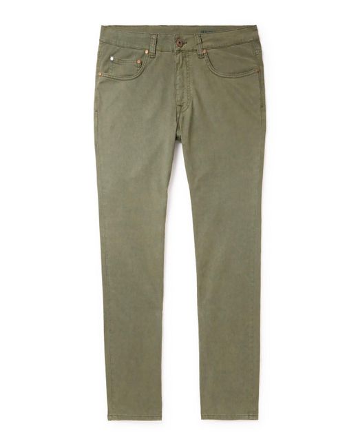 Boglioli Green Straight-leg Cotton-blend Trousers for men