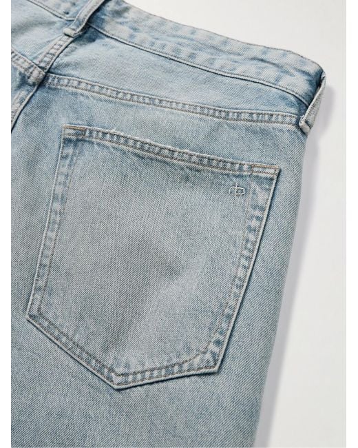 Jeans a gamba dritta sfrangiati Fit 4 di Rag & Bone in Blue da Uomo