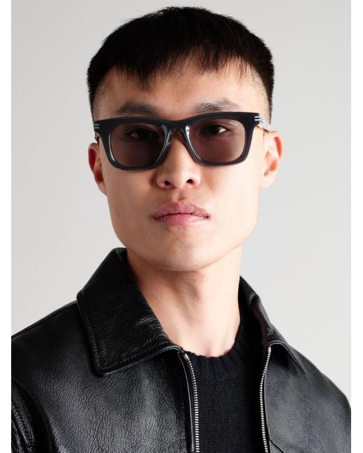 Zegna Black Square-frame Acetate Sunglasses for men