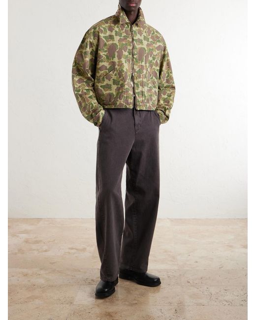 Kapital Green Drizzler Reversible Herringbone Camouflage-print Cotton Blouson Jacket for men