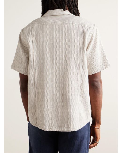 Corridor NYC Natural Camp-collar Cotton-jacquard Shirt for men