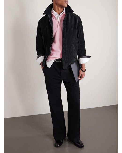 Tom Ford Pink Silk And Cotton-Blend Piqué Polo Shirt for men