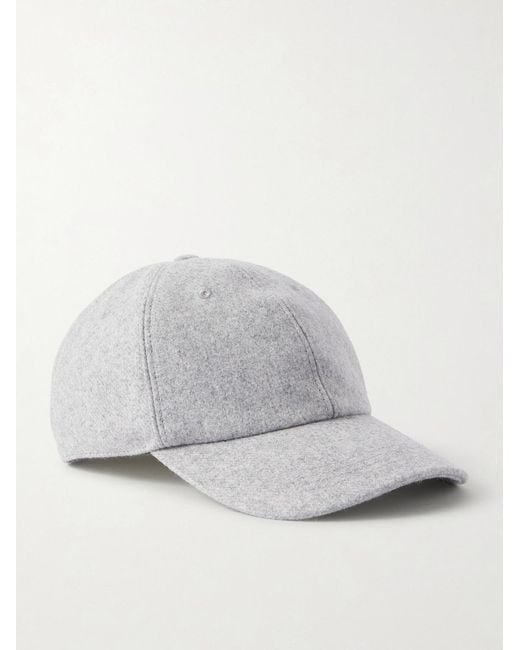 The Elder Statesman Gray Wool And Cashmere-blend Baseball Cap for men