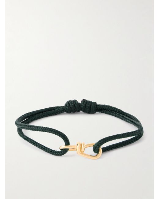 Luis Morais Green Large Twisted And Cord Bracelet for men