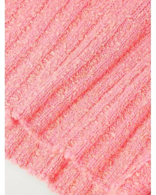 Orville Cotton-Blend Bouclé Sweater di Séfr in Pink da Uomo