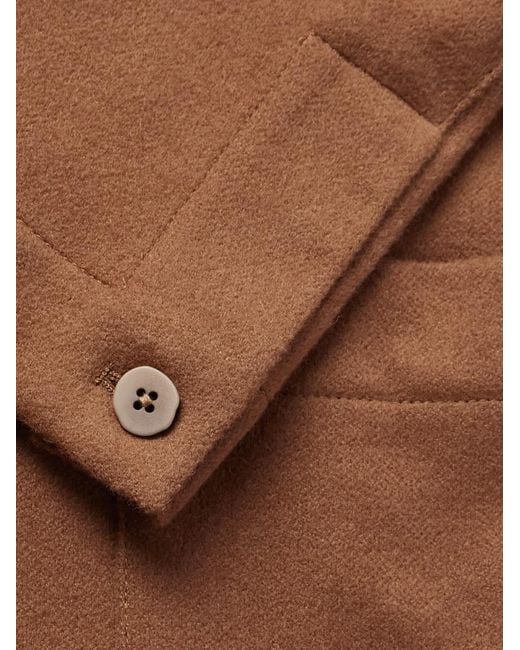 STÒFFA Brown Double-Breasted Camel Hair Blazer for men