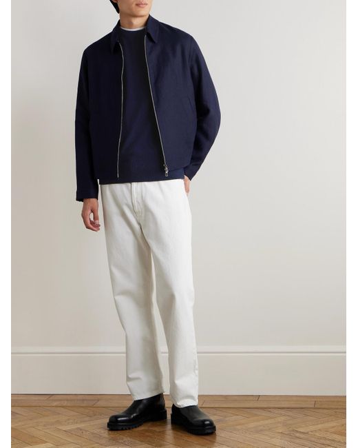Mr P. Blue Charlie Merino Wool And Cashmere-Blend Sweater for men