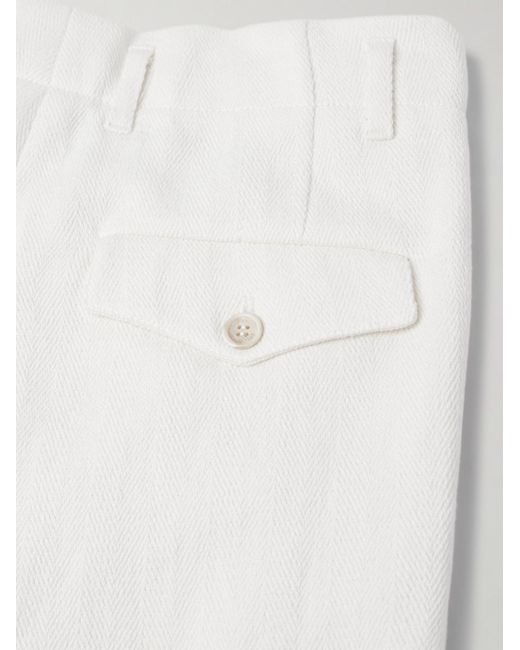 Pantaloni A Gamba Dritta di Brunello Cucinelli in White da Uomo