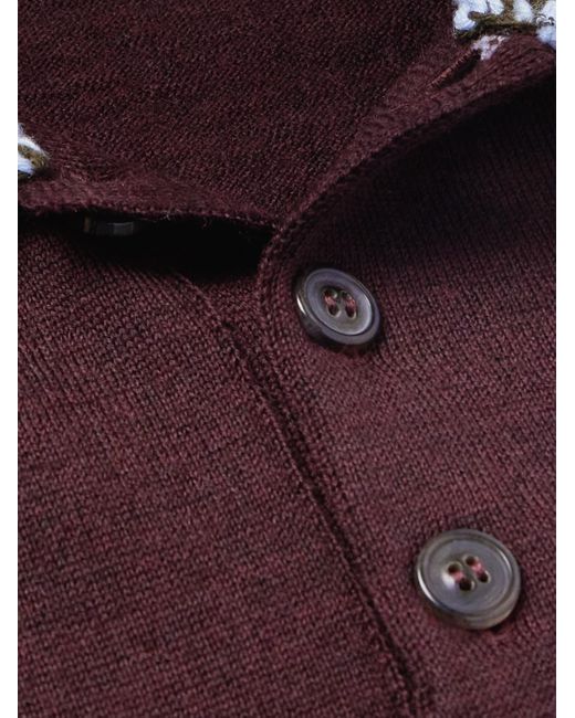 Maison Margiela Purple Wool Polo Shirt for men