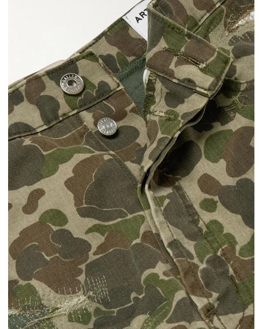 GALLERY DEPT. Green Venura Straight-leg Patchwork Camouflage-print Cotton-canvas Trousers for men