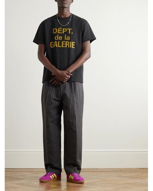 GALLERY DEPT. Black Logo-print Cotton-jersey T-shirt for men