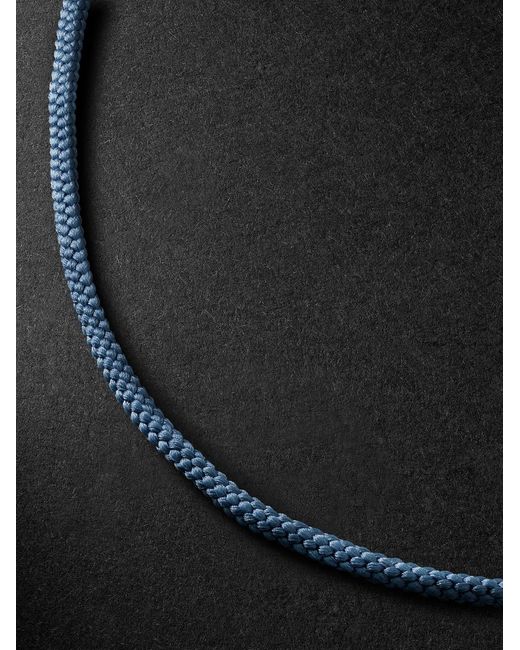 OUIE Black Noise Toggle Silk Recycled Sterling Necklace for men