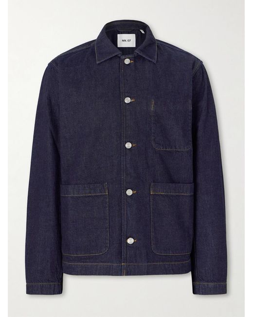 NN07 Blue Morgan 1843 Denim Overshirt for men