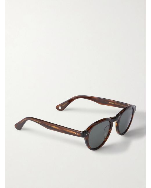Garrett Leight Brown Mcnally Oval-Frame Acetate Sunglasses for men