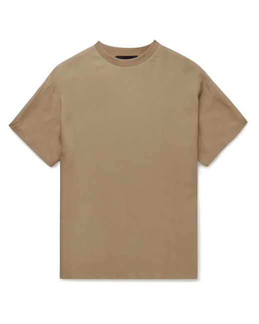 Fear Of God Brown Oversized Satin-crepe T-shirt for men